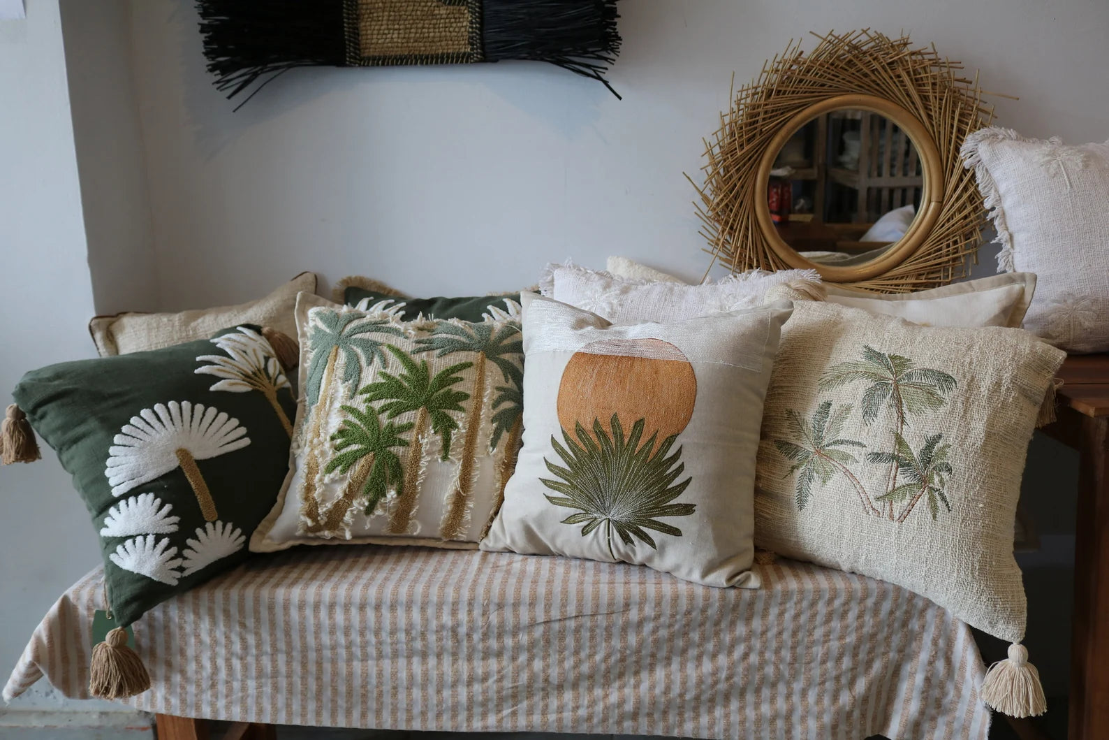Palm Trees Lumbar Pillow Cover