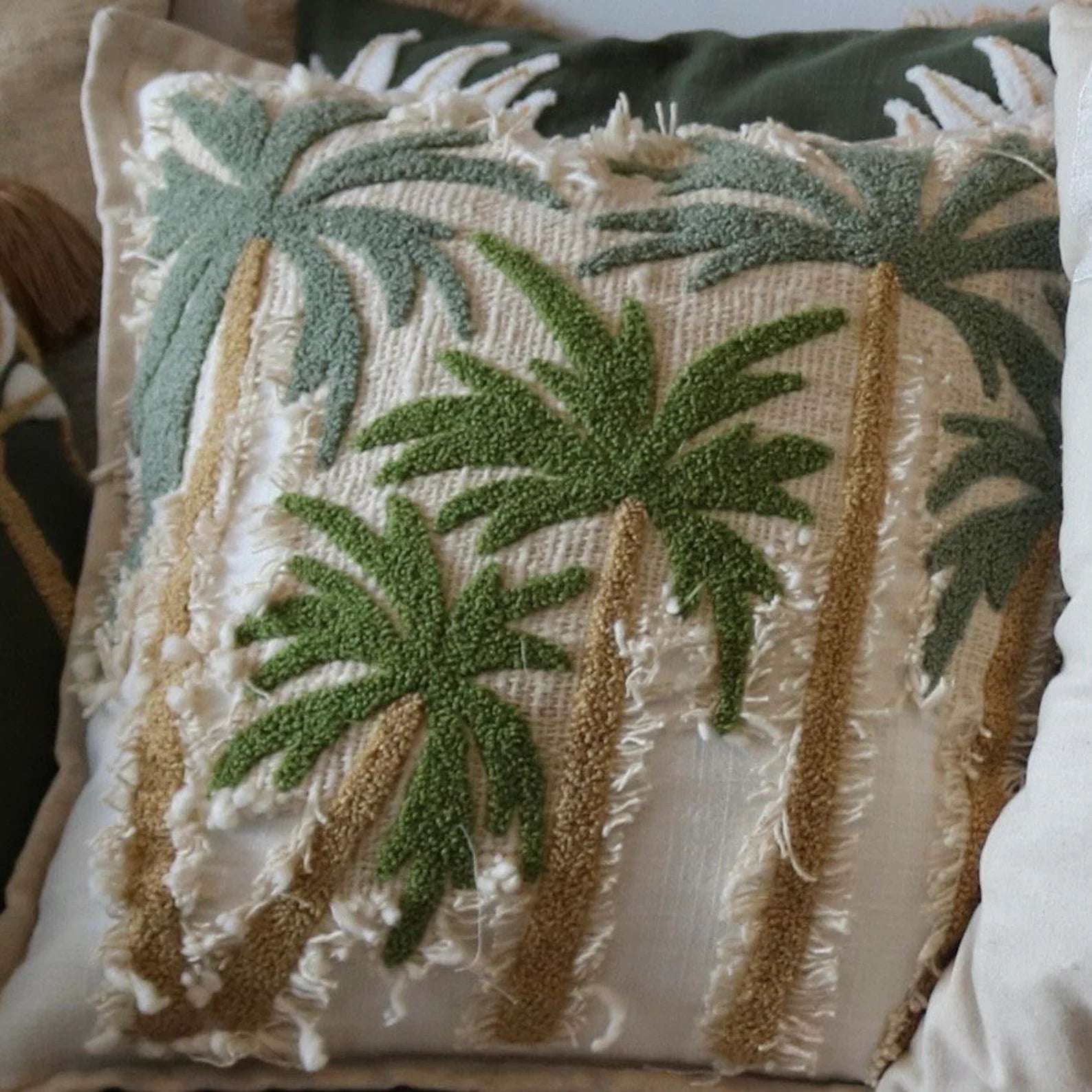 Palm Trees Lumbar Pillow Cover