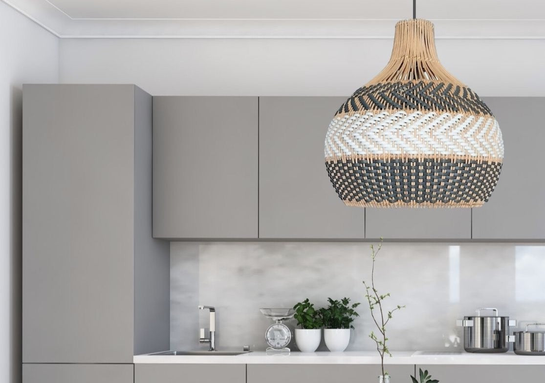 Serena Grey rattan pendant light. Anyone in need of some home jewelry? Then this dark grey rattan pendant light is a match! With ultimate gray of Pantone 2021 in mind, I designed this with a little bit darker with the same tone. The natural rattan will still maintain the neutral theme of the interior design. Visit shopmybaliliving.com for more rattan seagrass light.