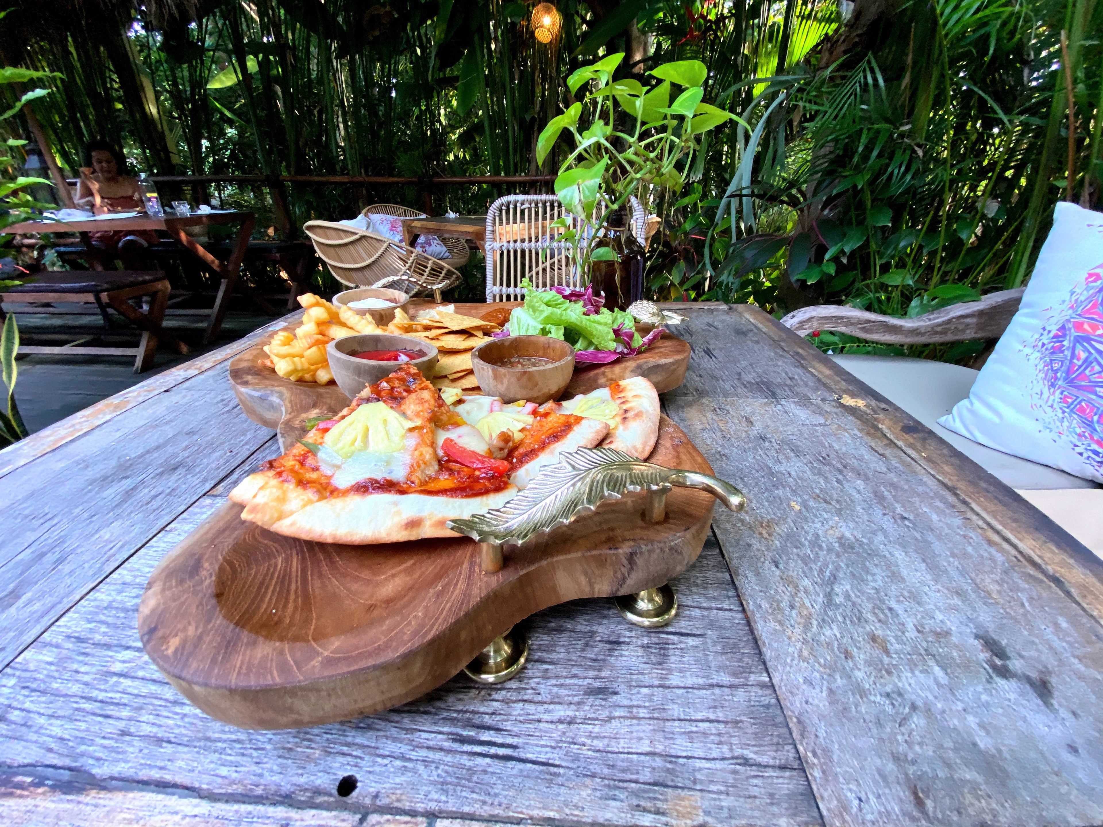Cheese Board with Brass Handles and Legs
