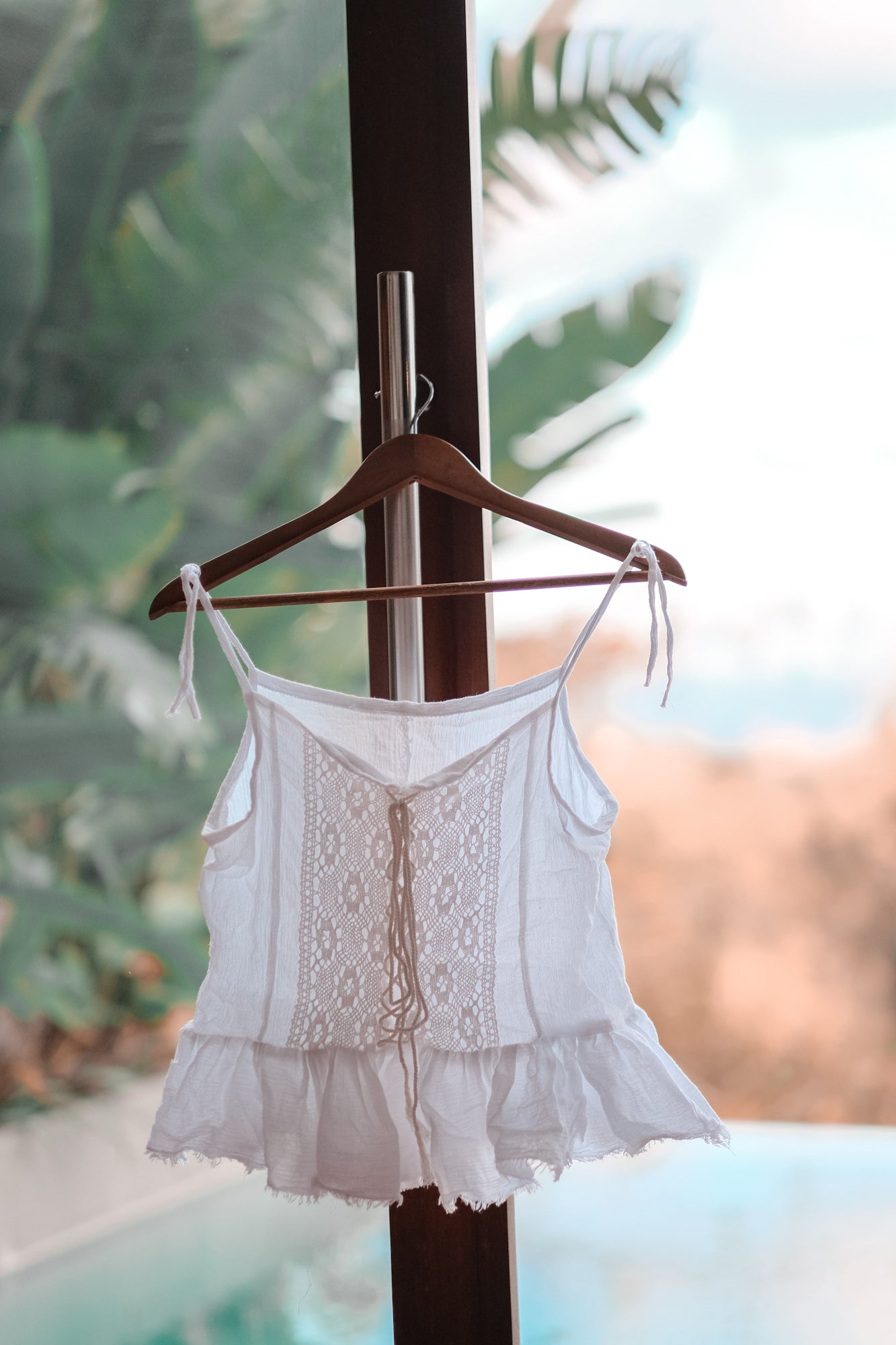 Coachella White Gauze Tank Top
