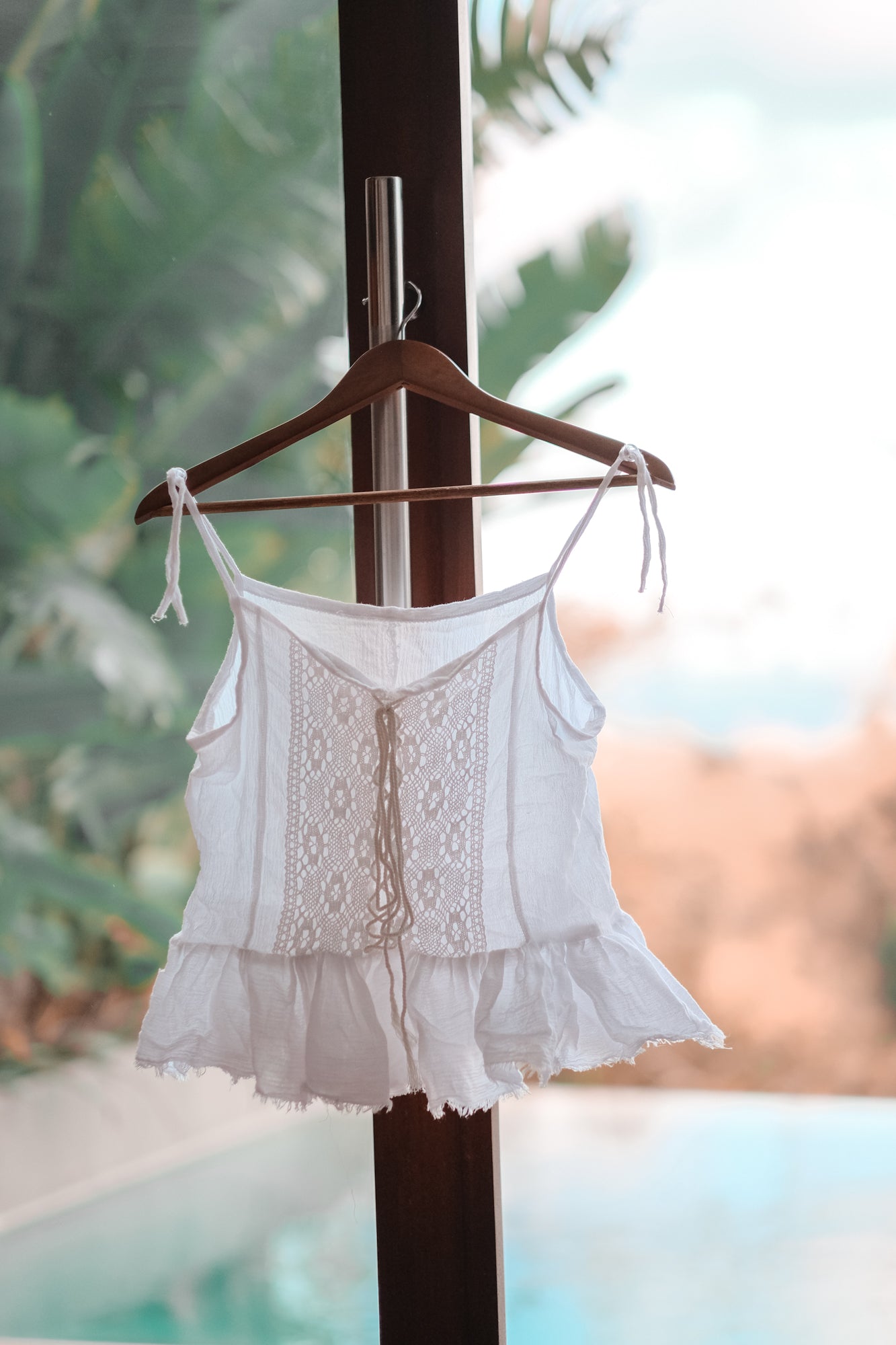 Coachella White Gauze Tank Top