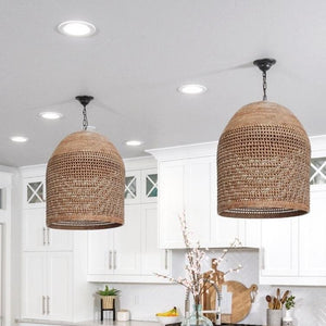 green oaks rattan pendant