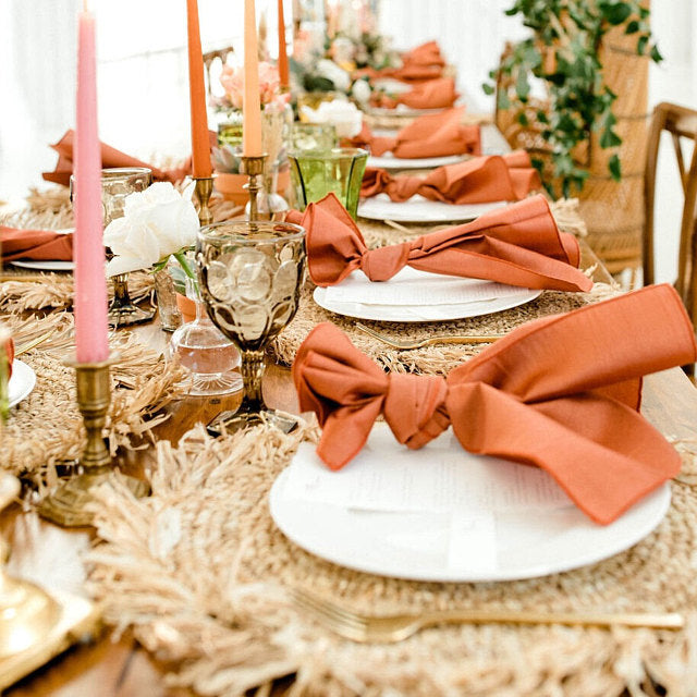 Wholesale Raffia Natural Placemats Fringes 100 Pieces
