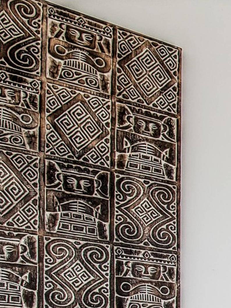 Moroccan Handcarved Wood Panel