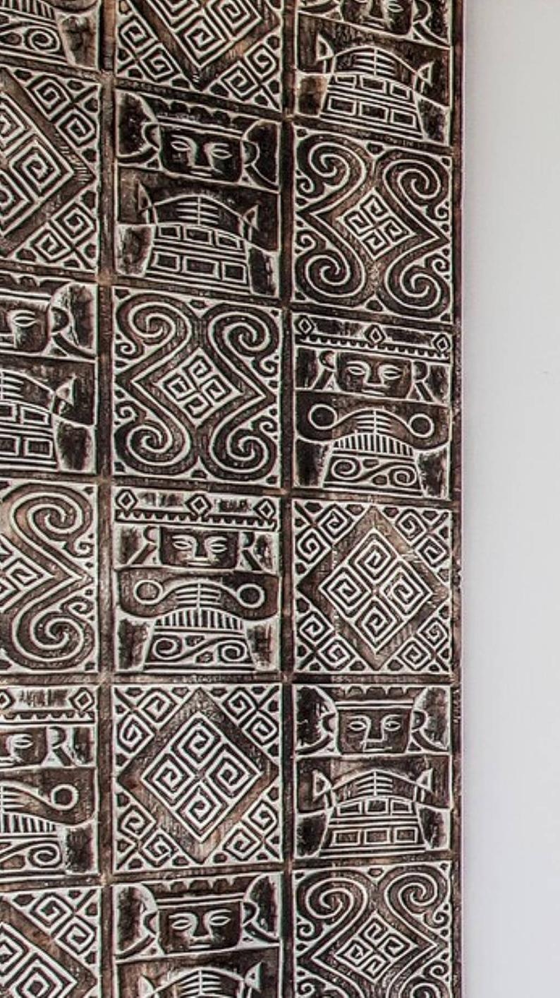 Moroccan Handcarved Wood Panel