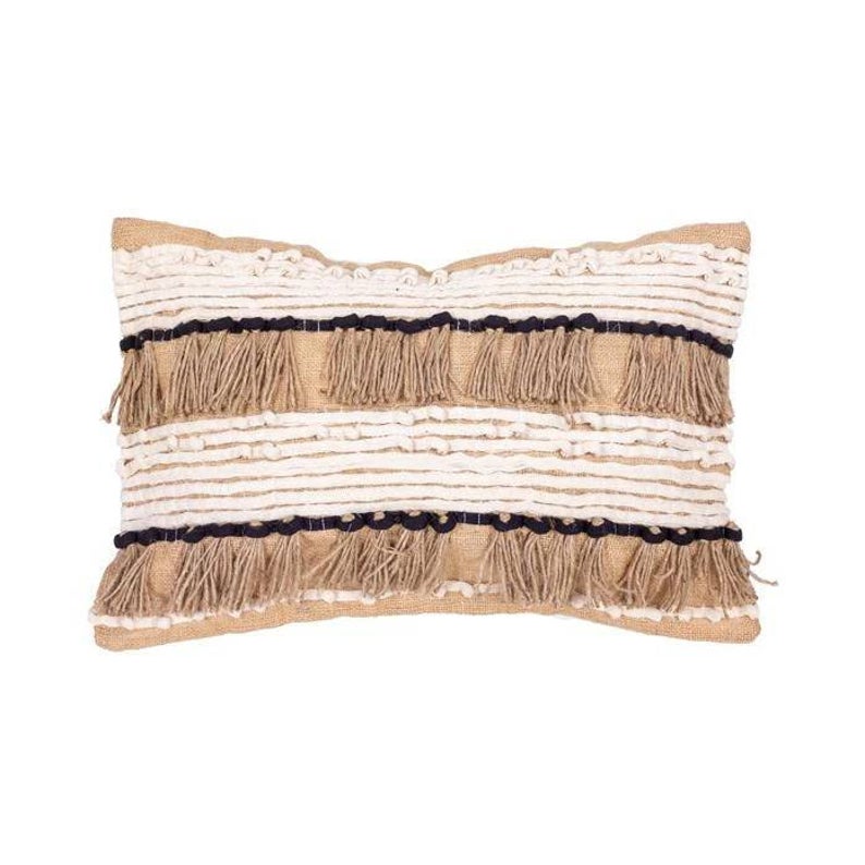 Raffia Burlap Natural Pillowcase