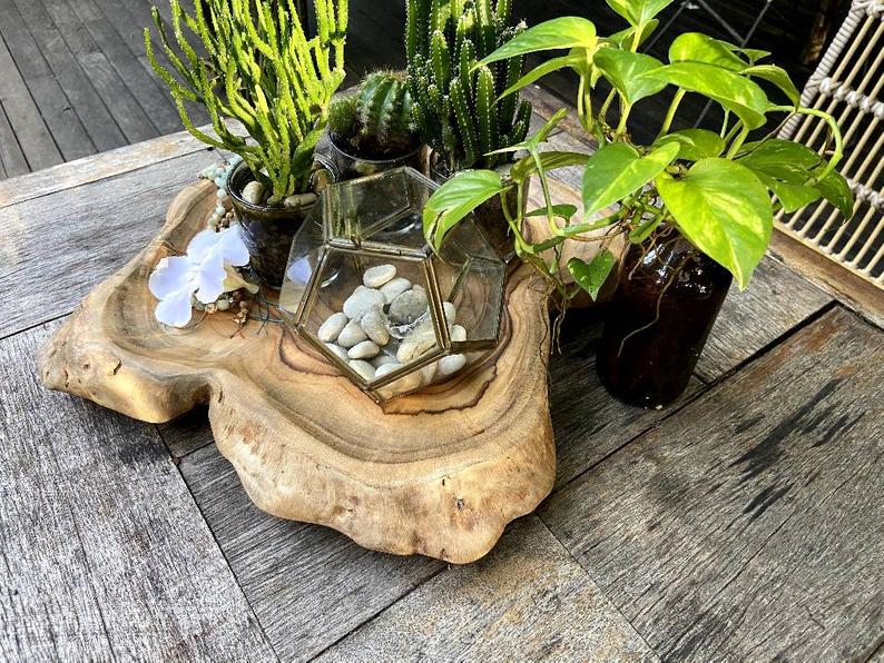Dough Bowl with Brass Legs