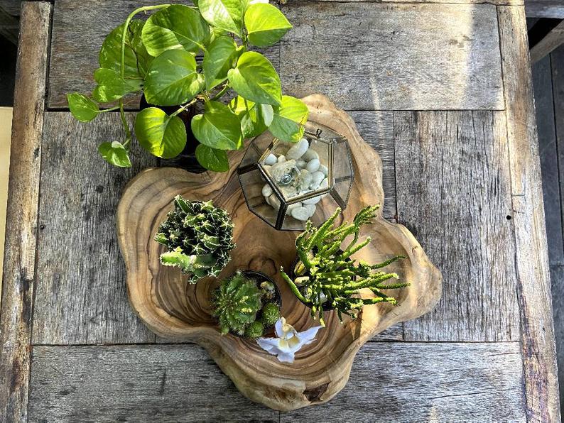 Dough Bowl with Brass Legs