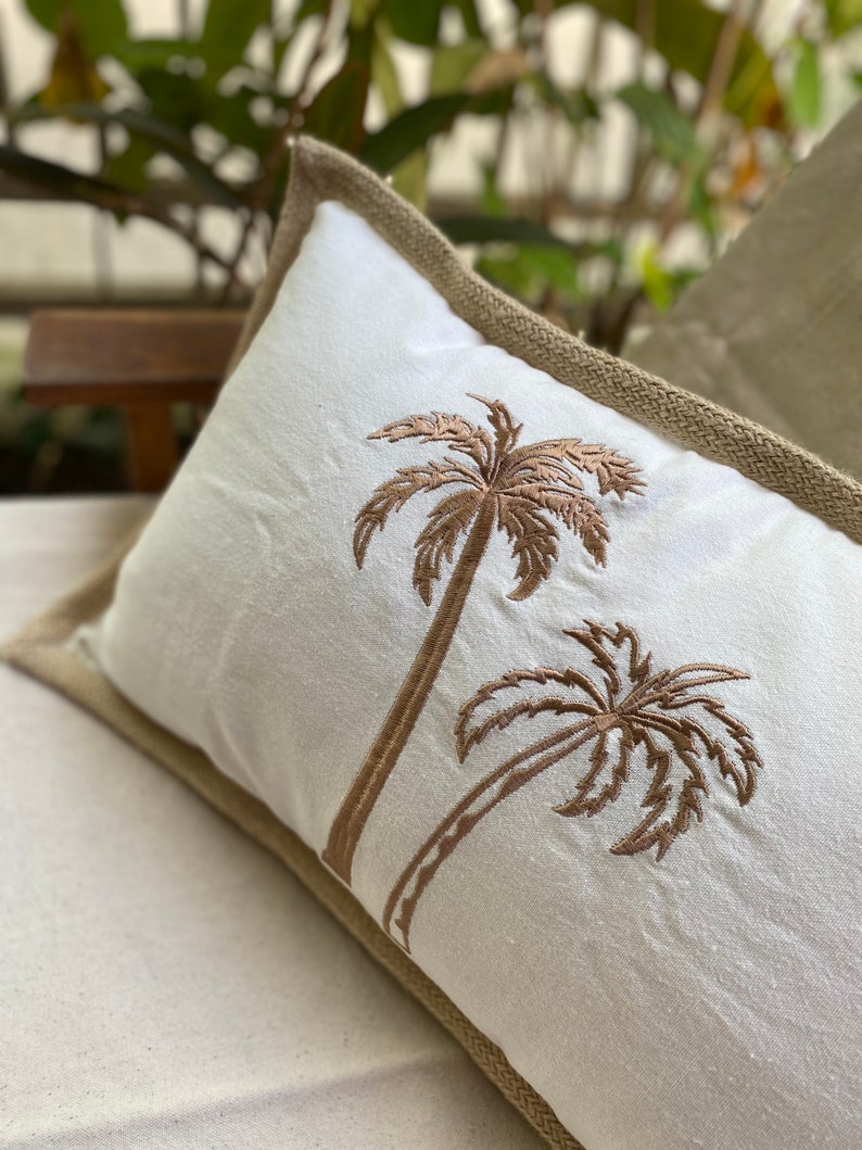 Palm Shores Lumbar Pillow, Boho Pillow Cover