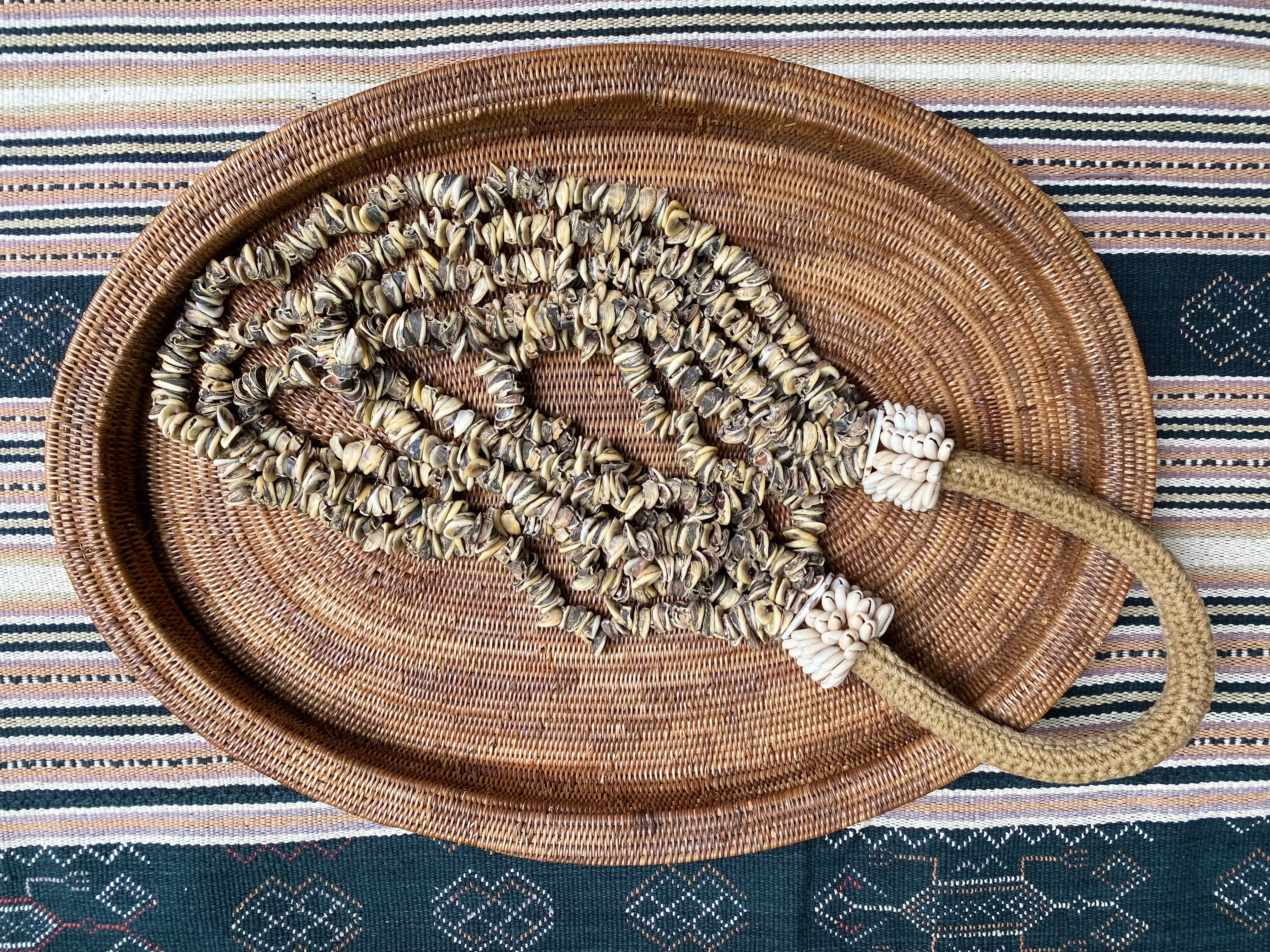 Irvine Large Woven Basket Decorative Tray Platter