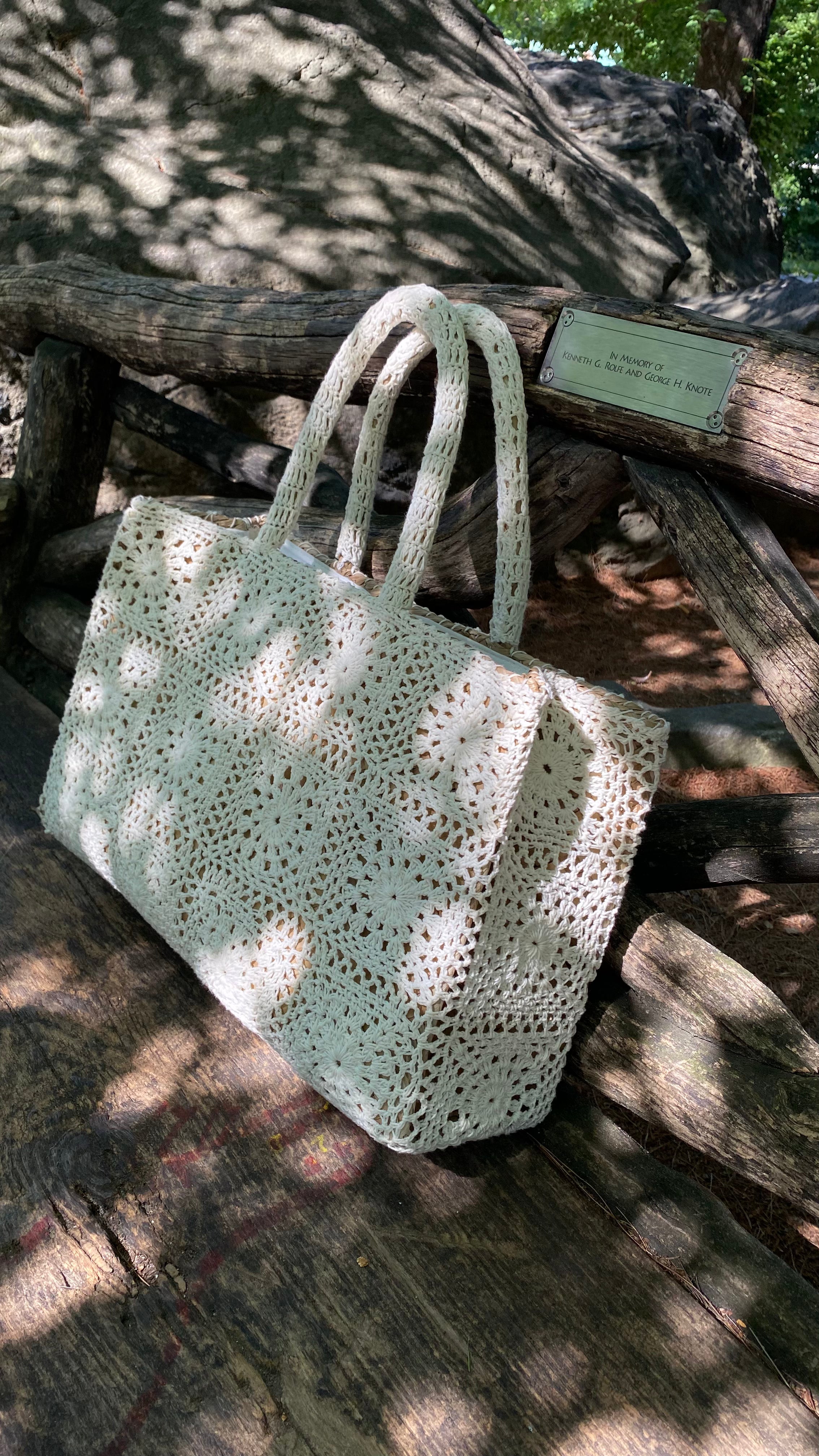 New York Straw Totebag Crochet