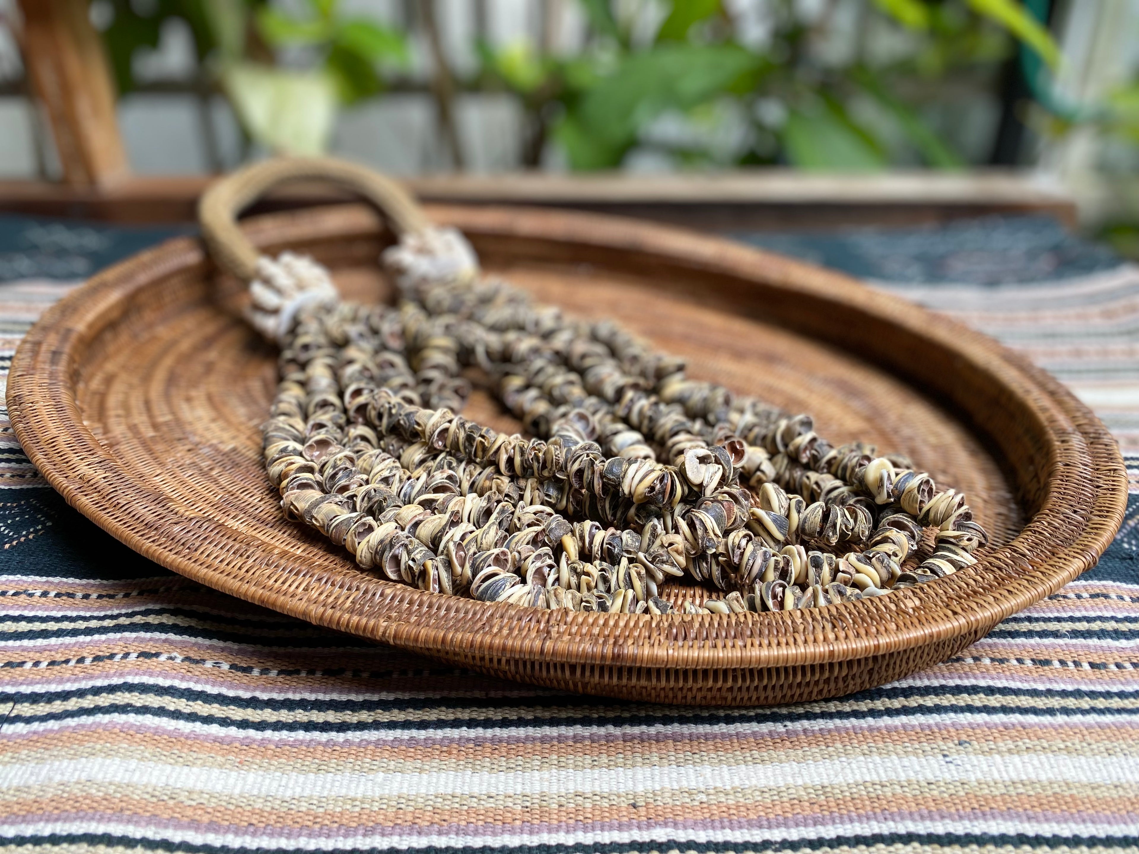 Irvine Large Woven Basket Decorative Tray Platter