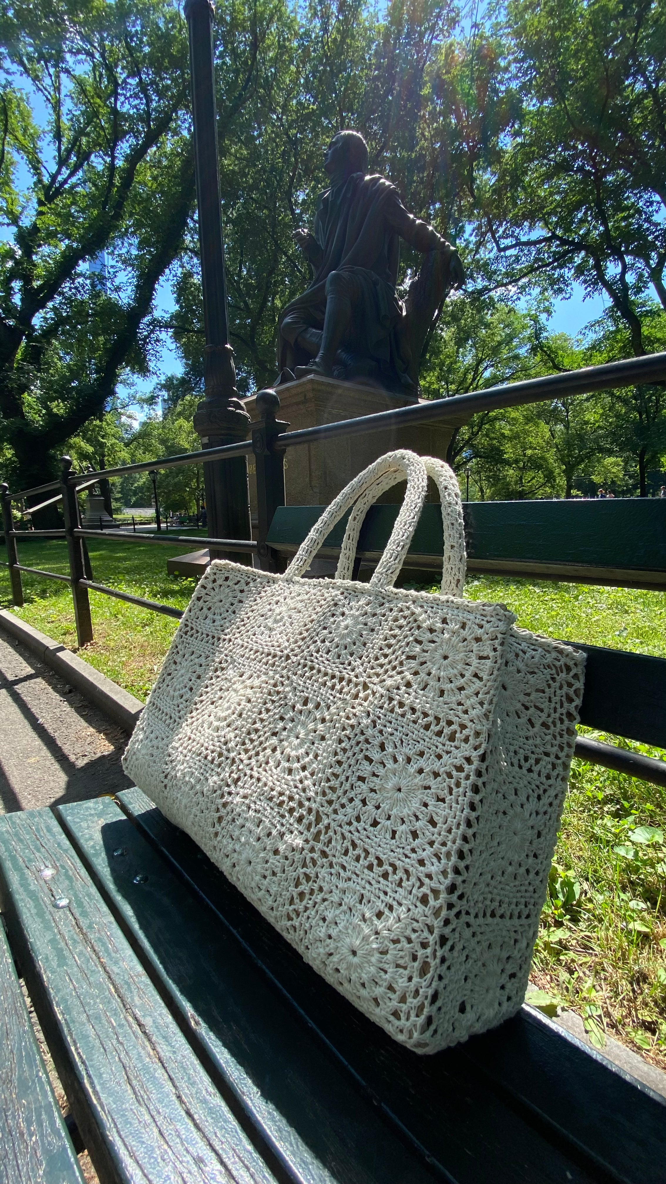 New York Straw Totebag Crochet
