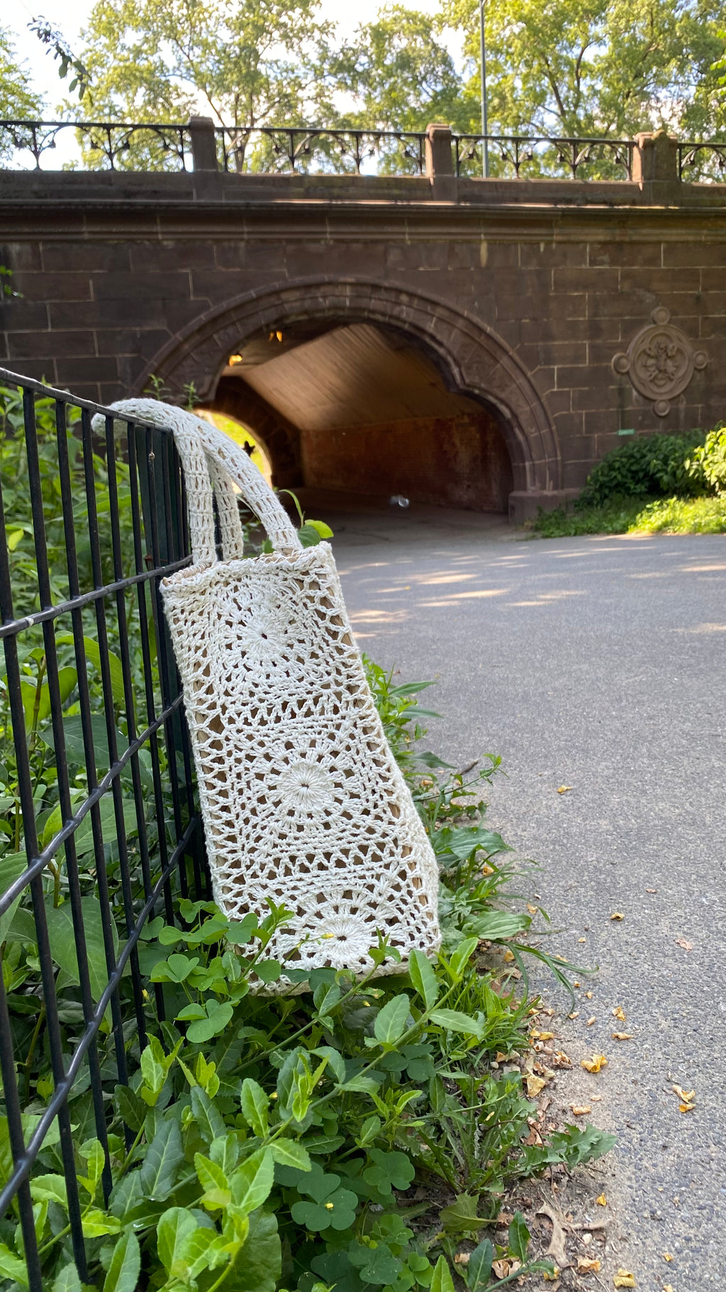 New York Straw Totebag Crochet