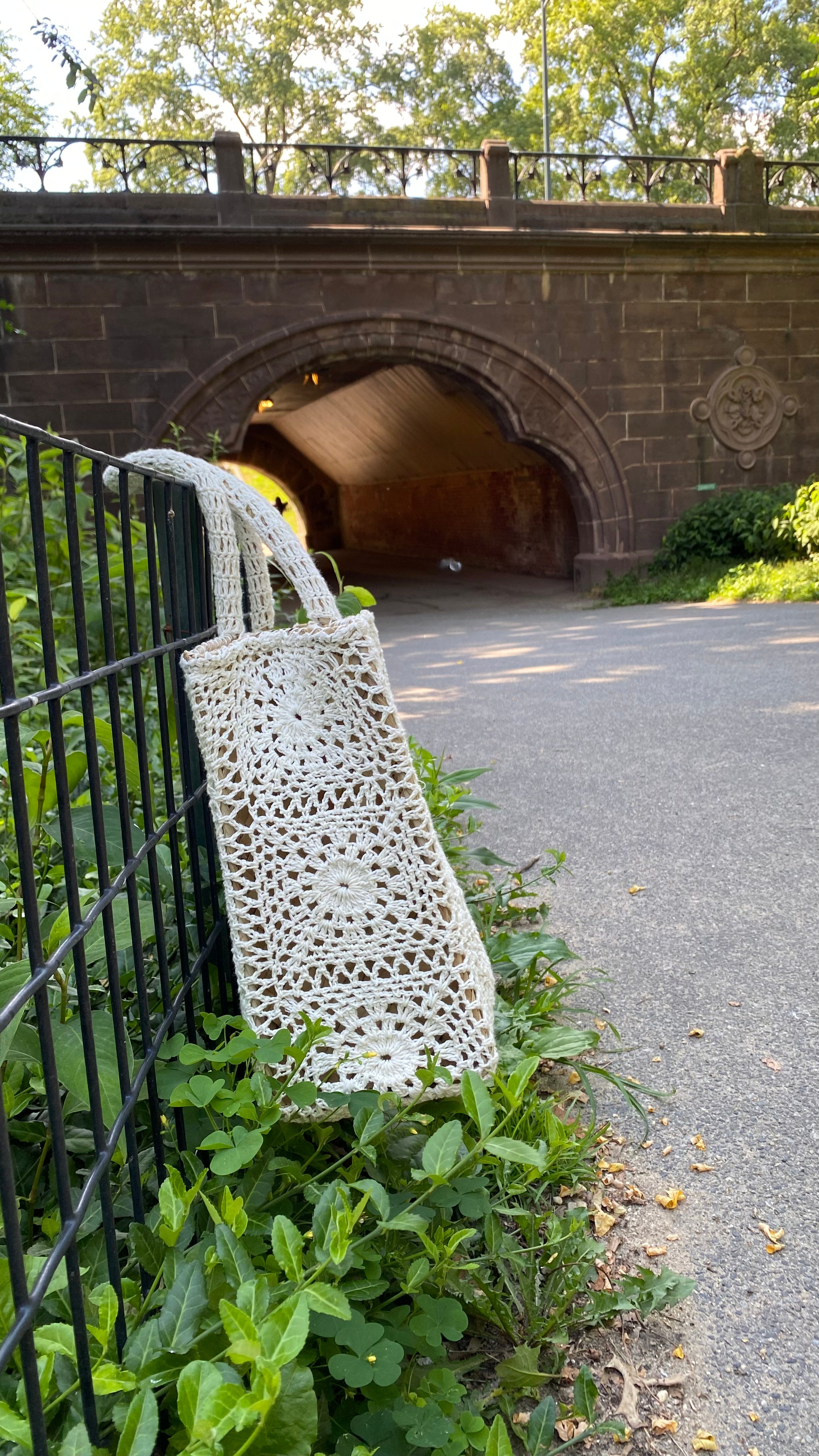 New York Straw Totebag Crochet